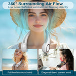 Portable Wearable Neck Fan-USB Rechargeable & Ultra-Quiet Hands-Free Cooling