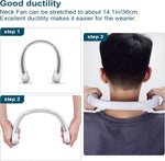Portable Wearable Neck Fan-USB Rechargeable & Ultra-Quiet Hands-Free Cooling