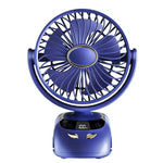 Smart Desktop Turbo Fan – 180° Adjustable Oscillating Air Circulator with LED Battery Display & Ultra-Quiet Cooling