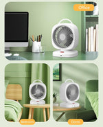 Ultra-Quiet Portable Desktop Fan – Compact USB Rechargeable Air Circulator with Built-In Carry Handle